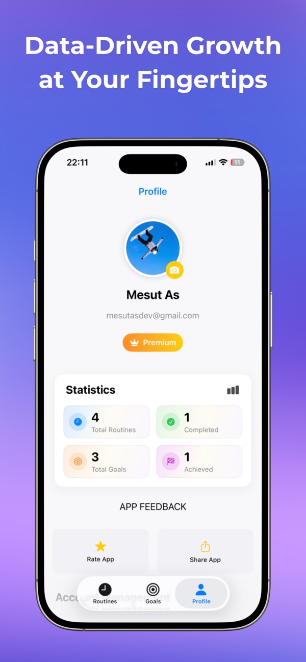 Routine Tasks screen 1